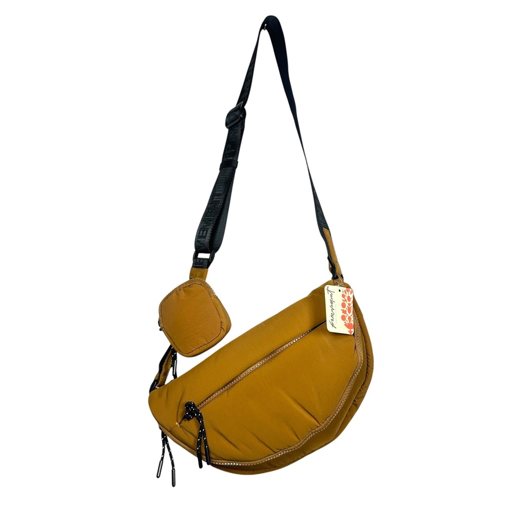 Free People Movement Hit The Trails Sling Bag Rich Amber NWT Travel Hiking
